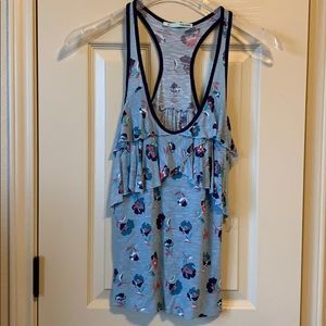 Floral Tank with Razorback 🖤